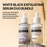 NIDA White Black Exfoliating Serum Duo Bundle